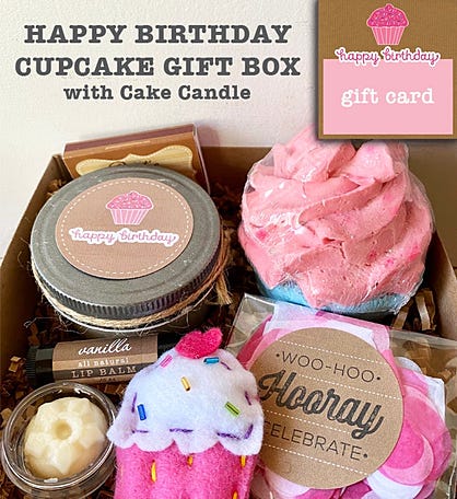Happy Birthday Cupcake Gift Box